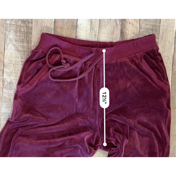 Fashion Nova Burgundy Drawstring Lounging Casual Velour‎ Jogger Pant sz 1X - Picture 7 of 9